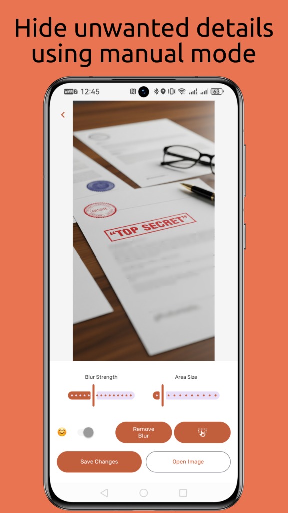 Hide unwanted details using manual mode